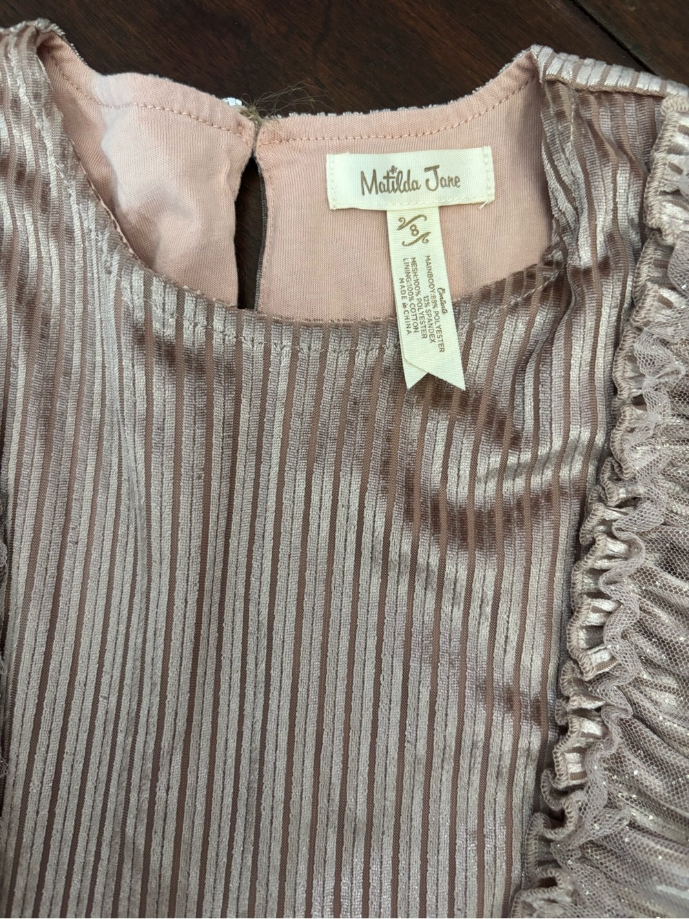 Matilda Jane Shimmering Pink Ruffle Dress - Picture 2 of 4